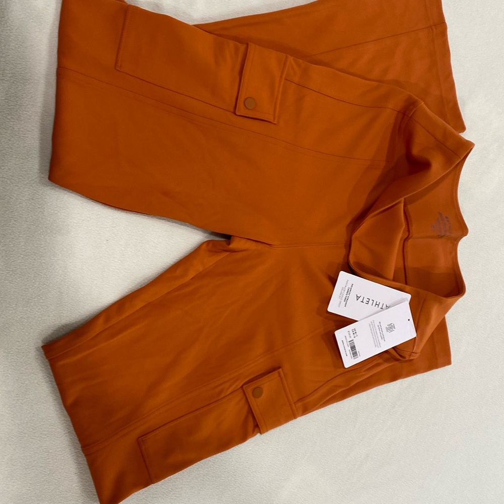 Athleta Straight Leg Cargo pants.Size Medium Tall. Burnt Orange.